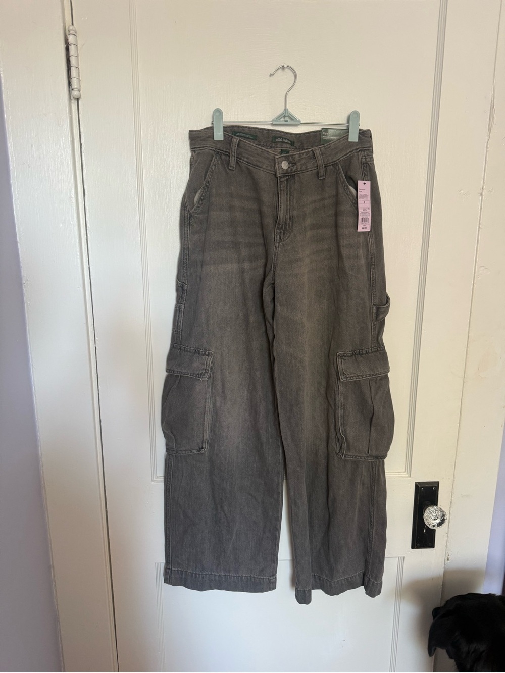 wild fable Relaxed Gray Cargo Jeans - Wide Leg Utility